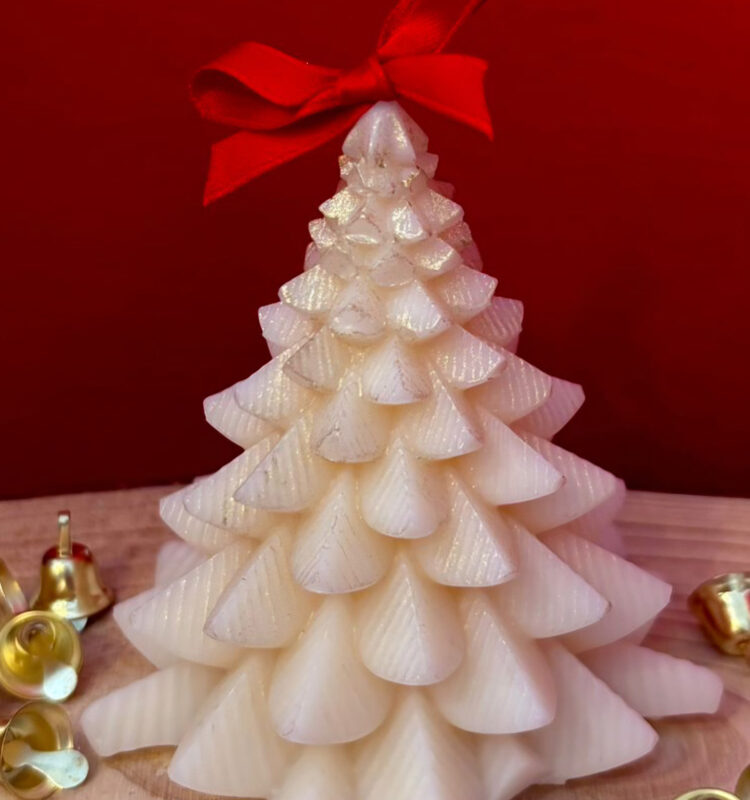 Albero con punte - Candela in cera di oliva